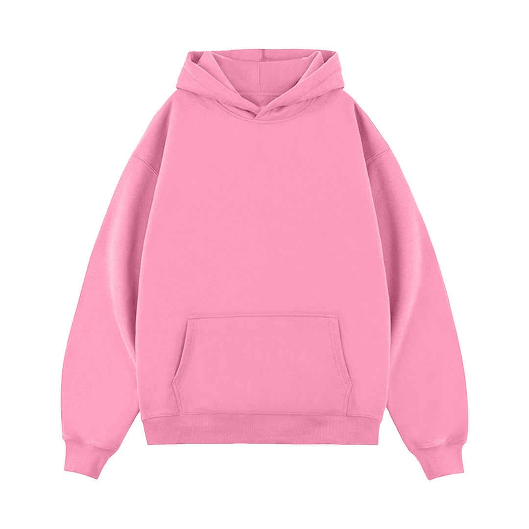 Unisex minimalistischer Oversize-Kapuzenpullover mit gedoppelter Kapuze, tiefer Schulter und breitem Rippbund Shop Nory
