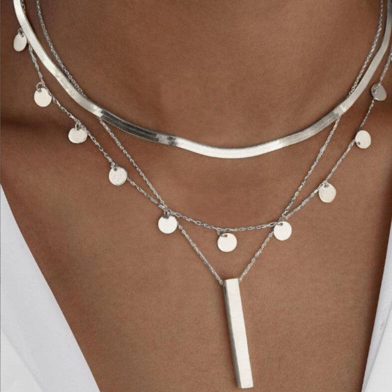 Damen mehrlagige Halskette aus hochwertigem Edelstahl Shop Nory