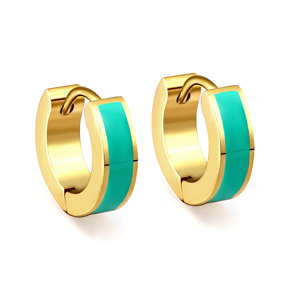 Damen Hängende Creolen mit elegantem Design und farbigen Akzenten Shop Nory