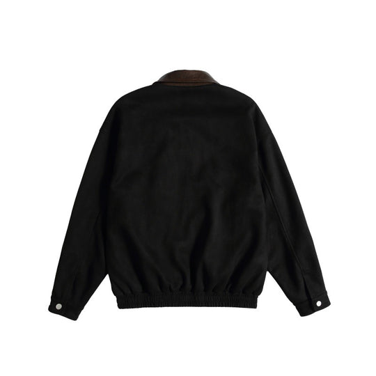 Damen Kurz geschnittene Boxy-Blousonjacke mit kontrastierendem Kunstlederkragen Shop Nory