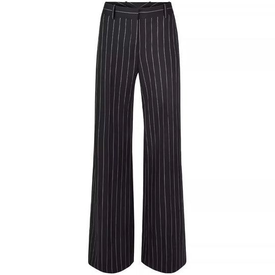 Damen Hochtaillierte weite Nadelstreifen-Hose im Tailoring-Stil Shop Nory