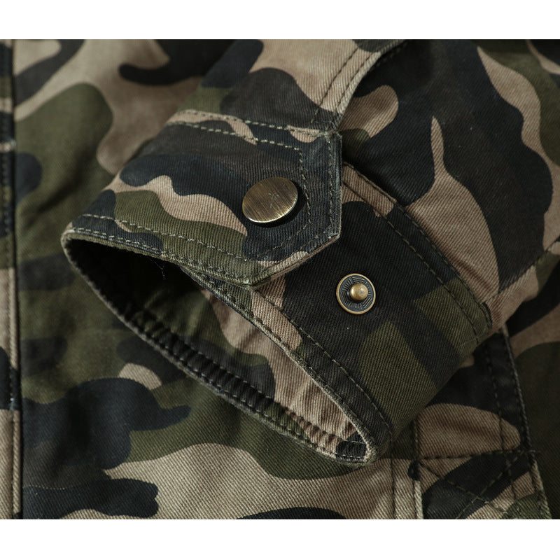 Herren Camouflage-Fieldjacke mit Sherpa‑Futter und multifunktionalen Utility‑Taschen Shop Nory