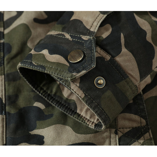 Herren Camouflage-Fieldjacke mit Sherpa‑Futter und multifunktionalen Utility‑Taschen Shop Nory