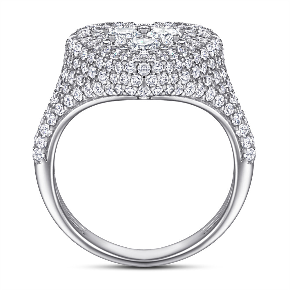 Damen Herzring mit funkelndem Zirkonia-Besatz Shop Nory