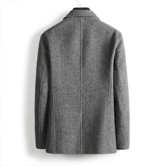 Herren Taillierter Fischgrätmuster Blazer Shop Nory