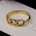 Damen Offener Ring mit kunstvollem Kettendesign Shop Nory