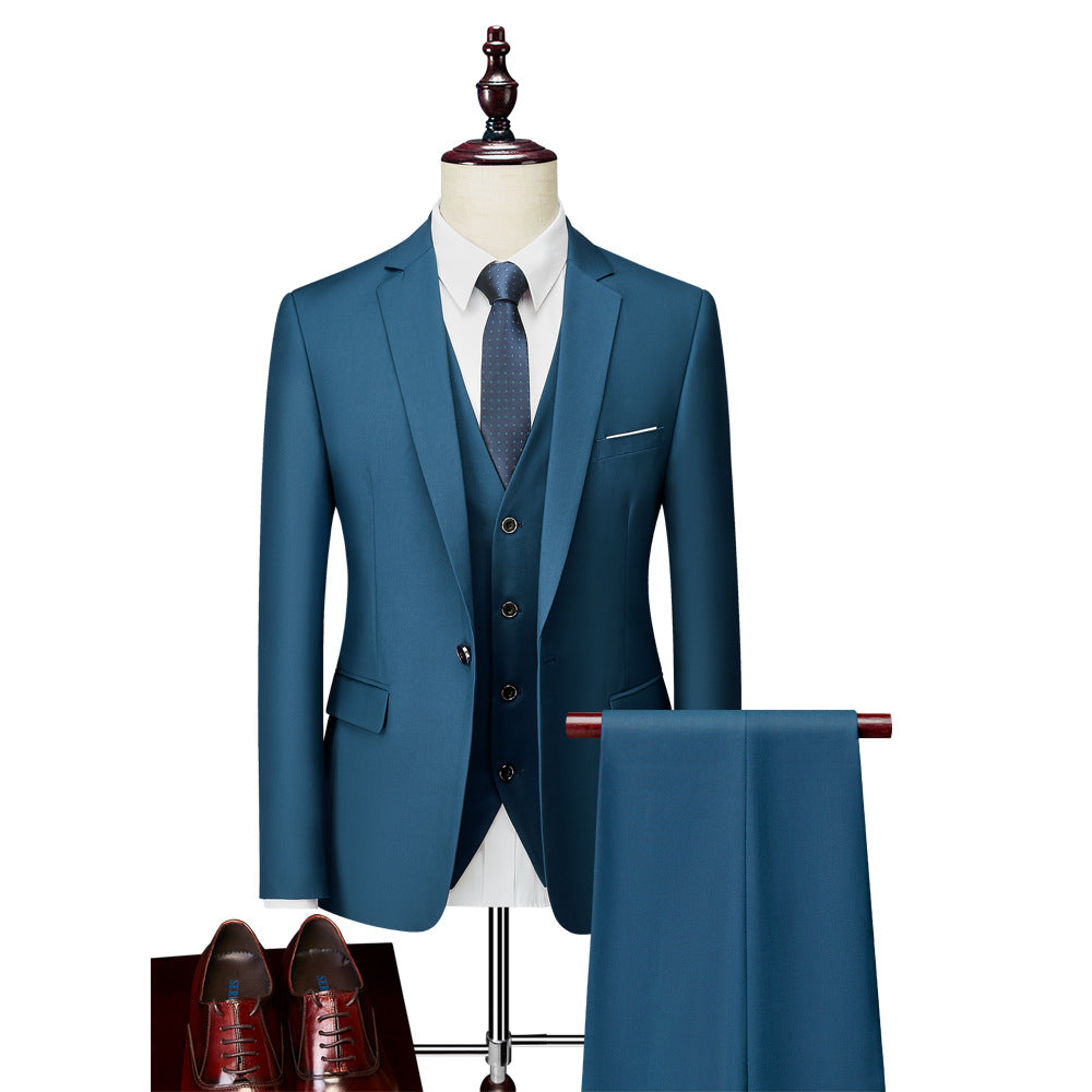 Herren Dreiteiliger Slim-Fit Businessanzug mit Weste und schmaler Silhouette Shop Nory