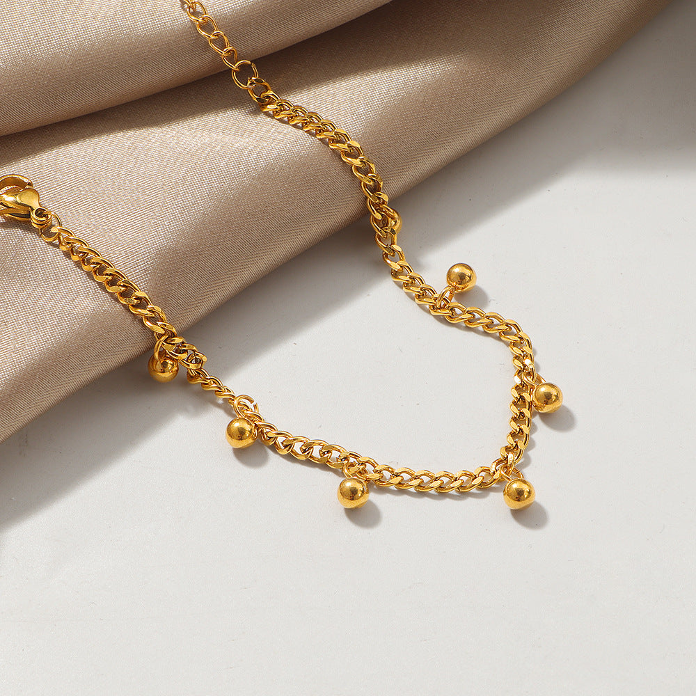Damen Perlen Goldkosten Fußkettchen Shop Nory
