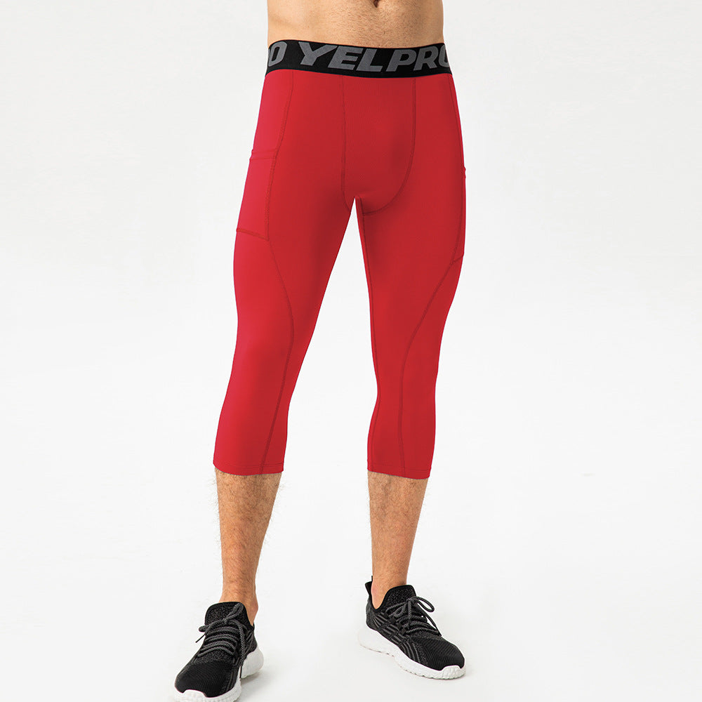 Herren Sportliche Kompressions-Leggings mit praktischen Taschen und atmungsaktiver Technologie