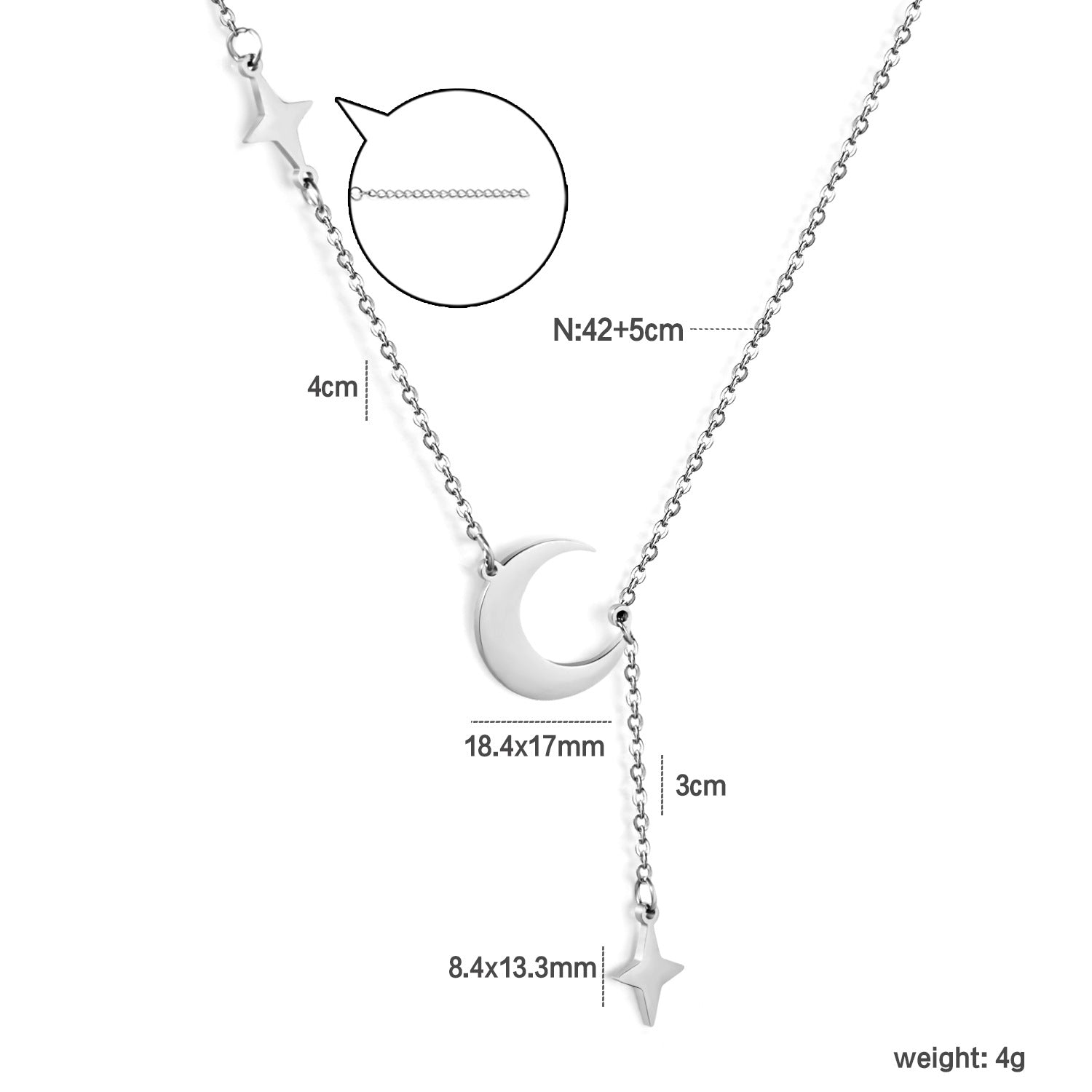 Damen Halskette mit herzförmigen Anhängern und verstellbarem Kettendesign Shop Nory
