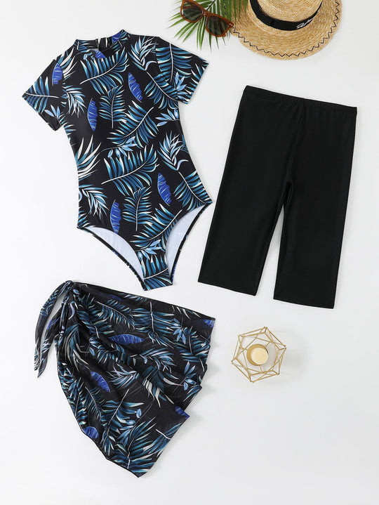 Damen Modischer Rashguard mit kombinierter Badehose