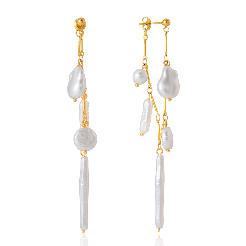 Damen Ohrhänger mit elegantem Perlendesign aus hypoallergenem Edelstahl Shop Nory