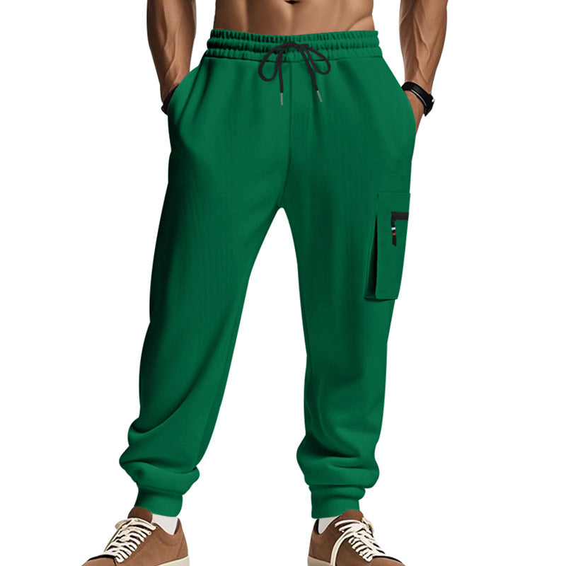 Herren Cargo-Jogginghose mit Reißverschluss-Cargotasche, elastischem Bund und geripptem Saum Shop Nory