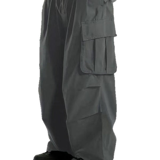 Herren Oversize-Baggy-Cargohose im Urban-Utility-Stil mit elastischem Tunnelzugbund und Mehrfachklappentaschen Shop Nory
