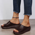 Damen Plateau-Sandalen mit offenem Zehenbereich und rutschfester Sohle