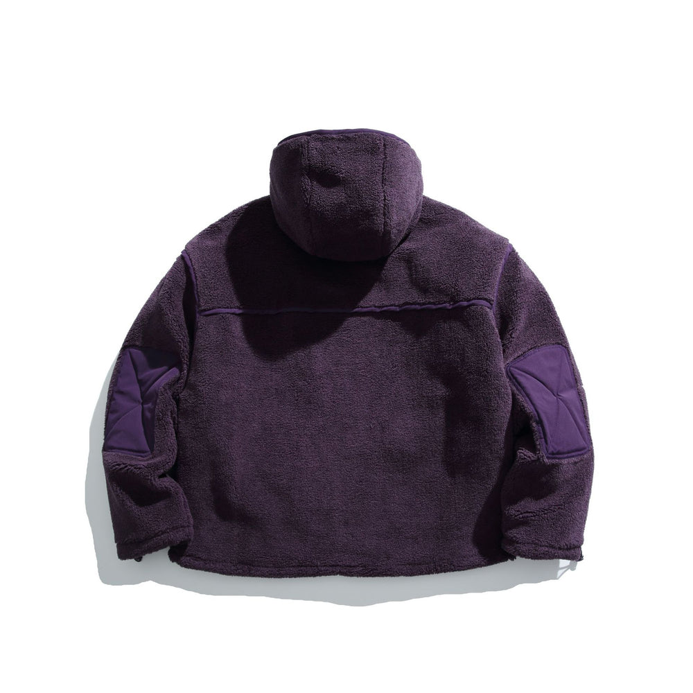 Unisex Gefütterte Fleece-Utility-Jacke mit Kapuze und XXL-Pattentaschen Shop Nory