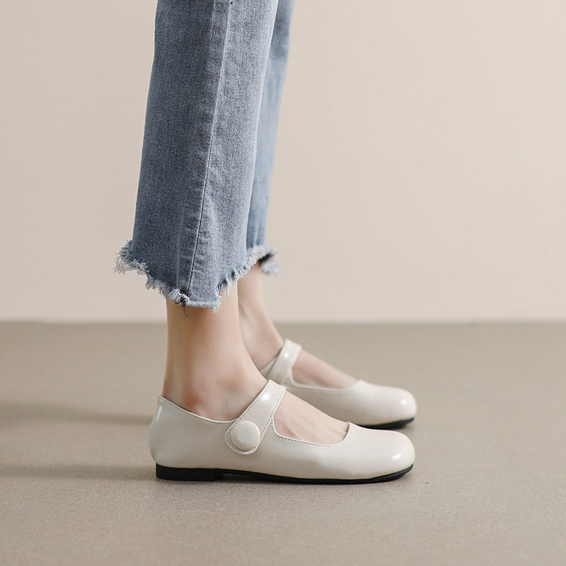 Damen Mary Jane Schuhe mit Verstellbarem Riemen und Komfortablem Fußbett