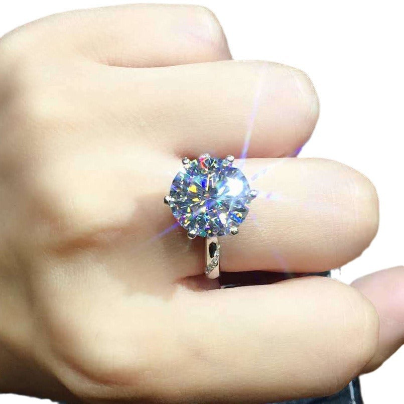 Damen Funkelnder Solitär-Ring mit exquisite Fassung Shop Nory