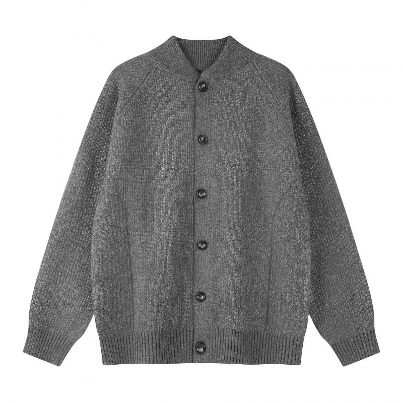 Herren Relaxter Grobstrick-Cardigan mit Raglanärmeln und Rippenabschlüssen Shop Nory