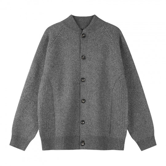 Herren Relaxter Grobstrick-Cardigan mit Raglanärmeln und Rippenabschlüssen Shop Nory