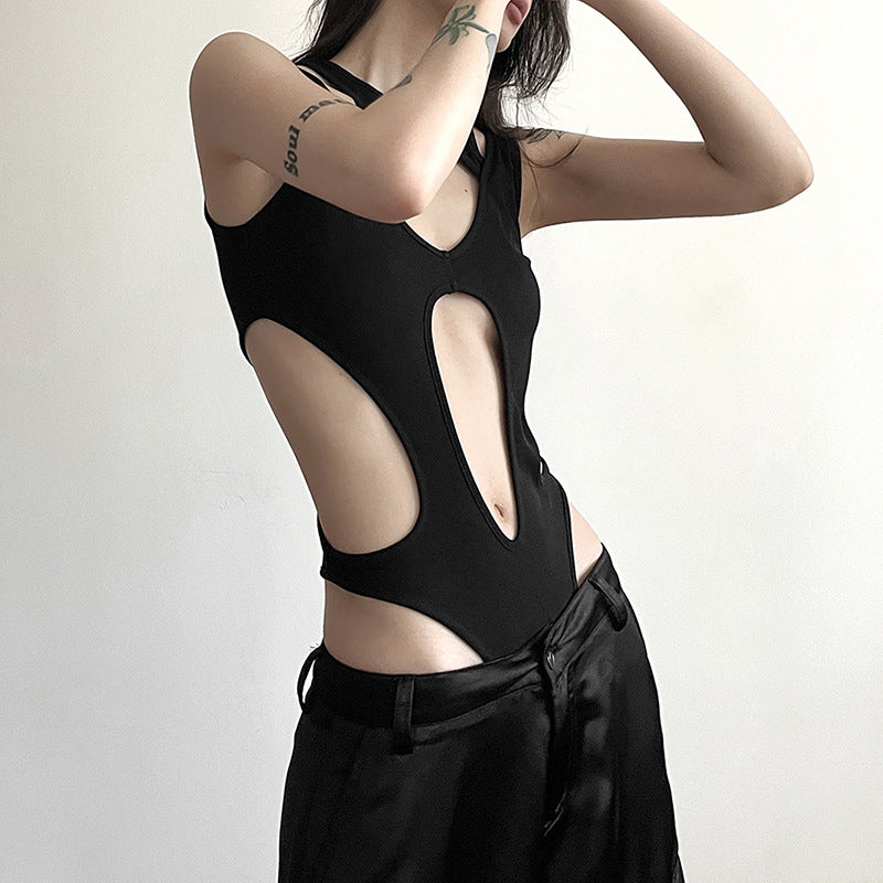 Damen sportlicher Cut-Out Badeanzug
