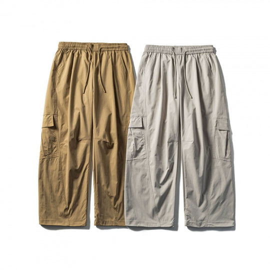 Herren Weite Cargo-Hose mit elastischem Bund, Kordelzug und funktionalen Beintaschen Shop Nory