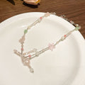 Damen Halskette mit handgefertigtem, buntem Design und funkelnden Kristallelementen Shop Nory