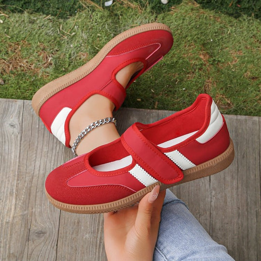 Damen Mary-Jane-Sneaker mit Klettverschluss, leichter Profilsohle und Komfortfußbett Shop Nory
