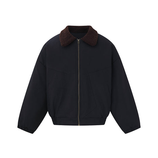 Unisex Kurzblouson-Bomberjacke im Boxy-Cut mit Teddykragen Shop Nory