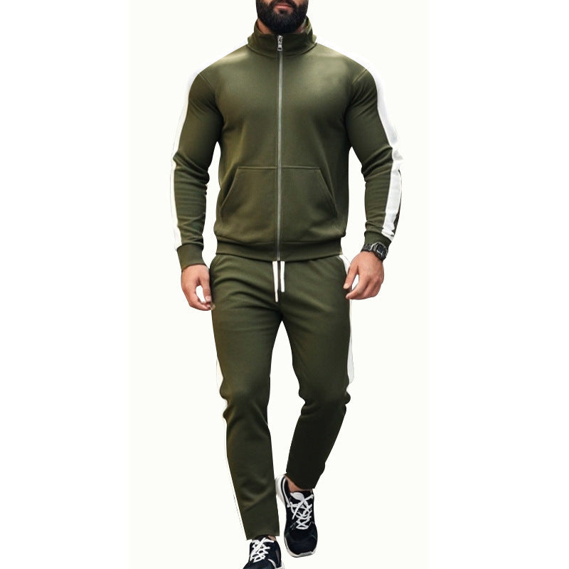 Herren Sportlicher Trainingsanzug mit modernem Stehkragen und praktischen Taschen
