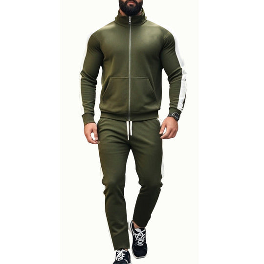 Herren Sportlicher Trainingsanzug mit modernem Stehkragen und praktischen Taschen