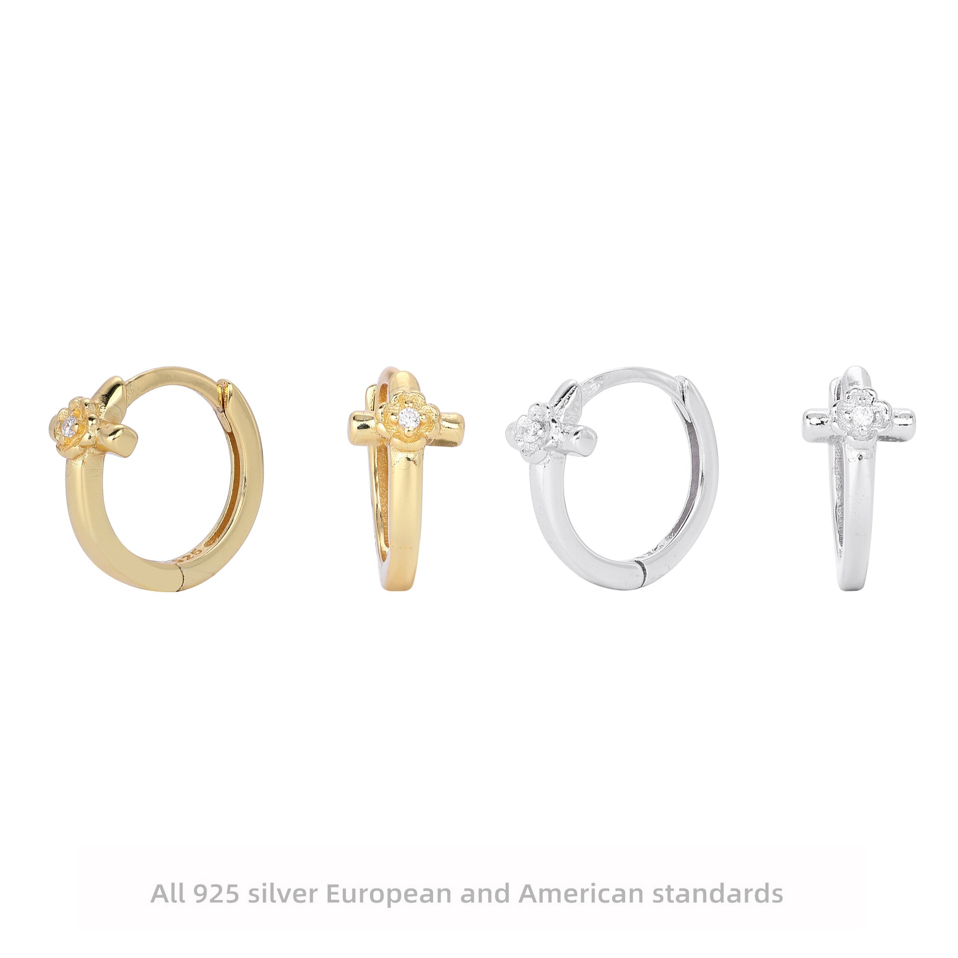 Damen Ohrhänger mit floralem Design aus 925 Sterling Silber Shop Nory