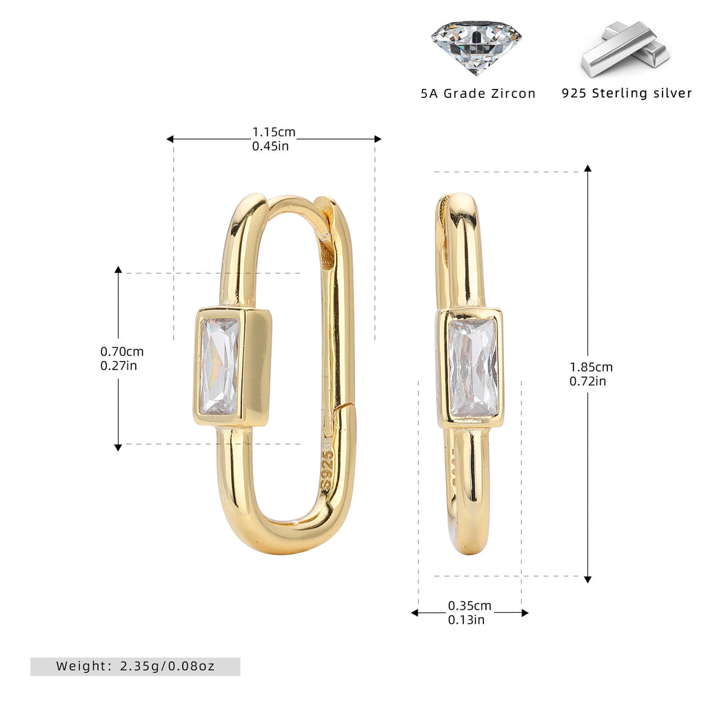 Damen Ohrstecker mit luxuriösem 5A Zirkon aus 925 Sterling Silber Shop Nory