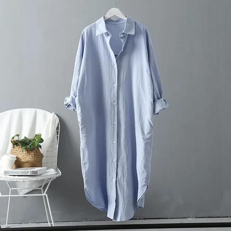 Damen oversized Blusenhemd in lässigem Schnitt mit Knopfleiste