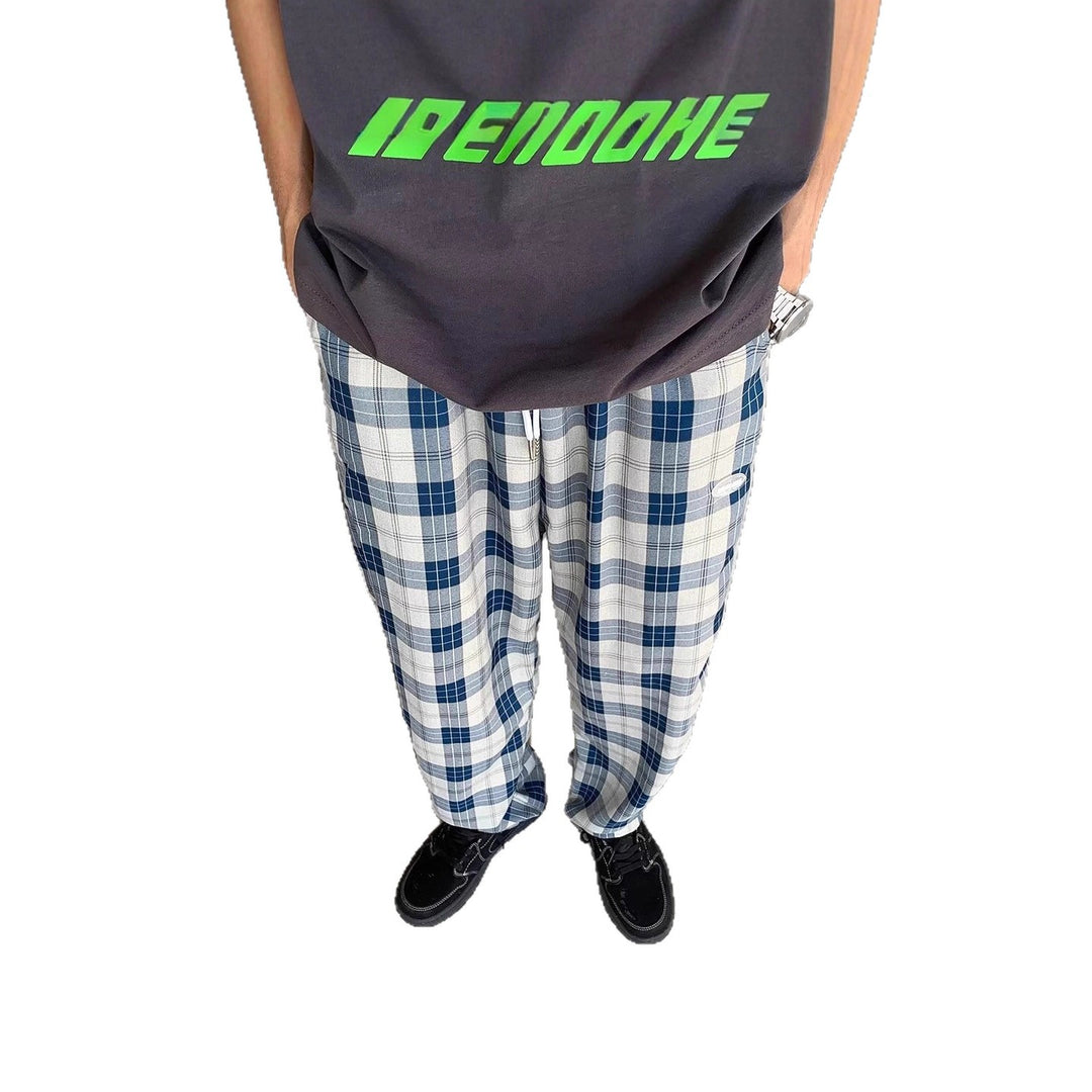 Herren Lässige Karottenhose mit Karo-Muster Shop Nory