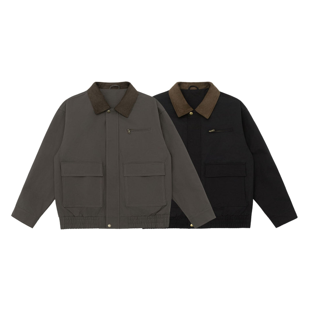 Herren Oversize Workwear-Jacke mit Kordkragen und großen Pattentaschen Shop Nory