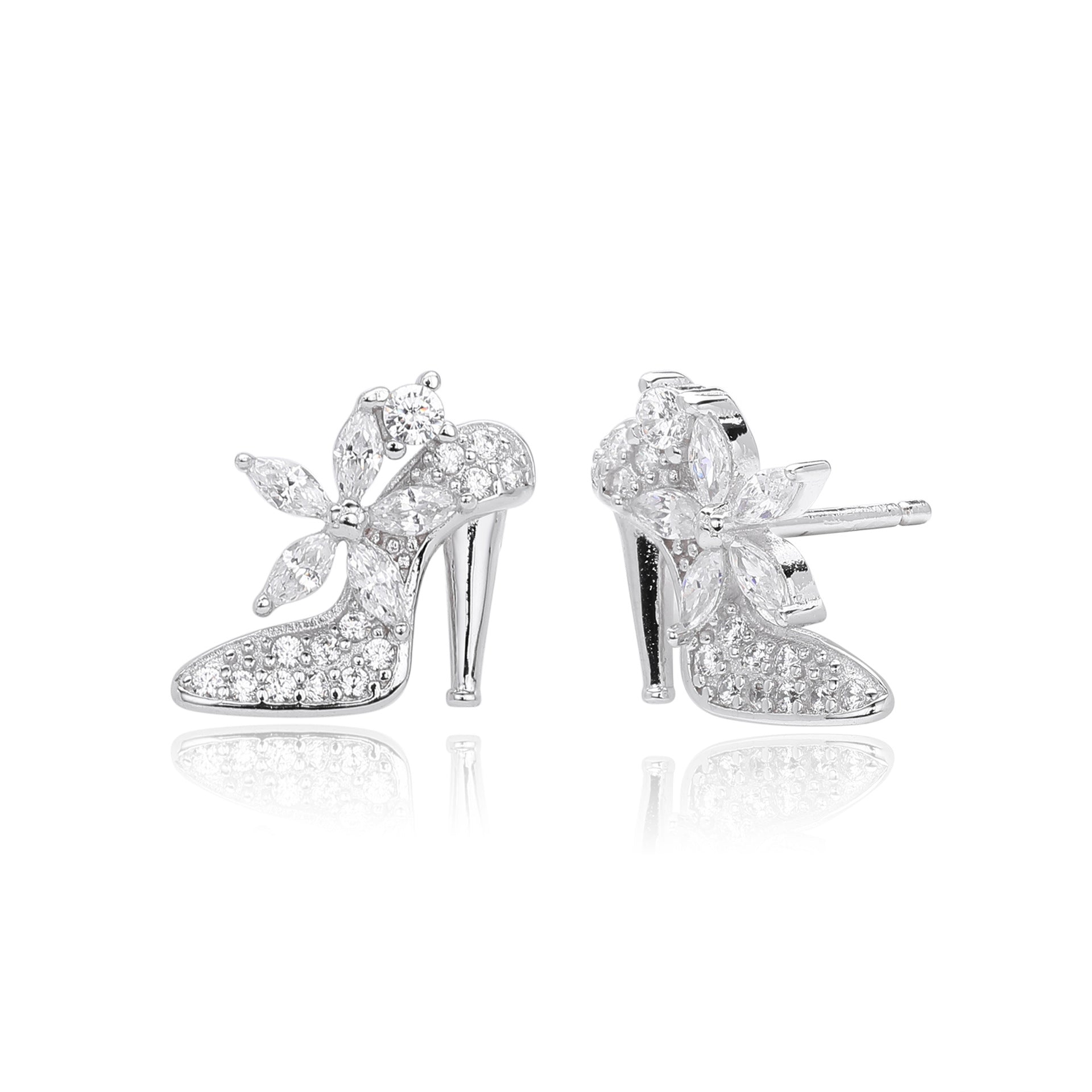 Damen Ohrringe in Pumps-Design mit funkelnden Zirkonia Shop Nory