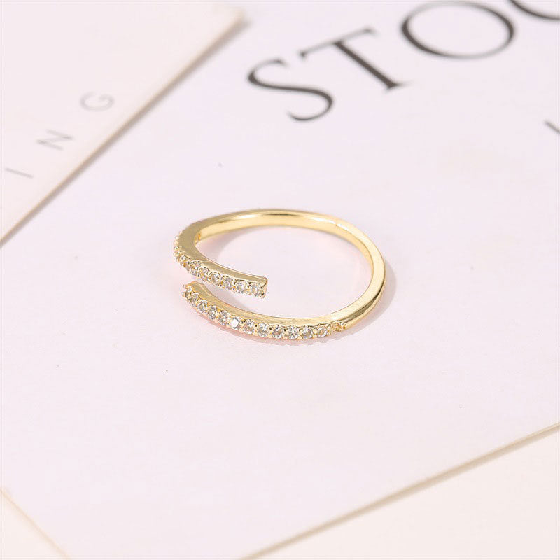 Damen Offener Ring mit funkelnden Zirkonia Shop Nory