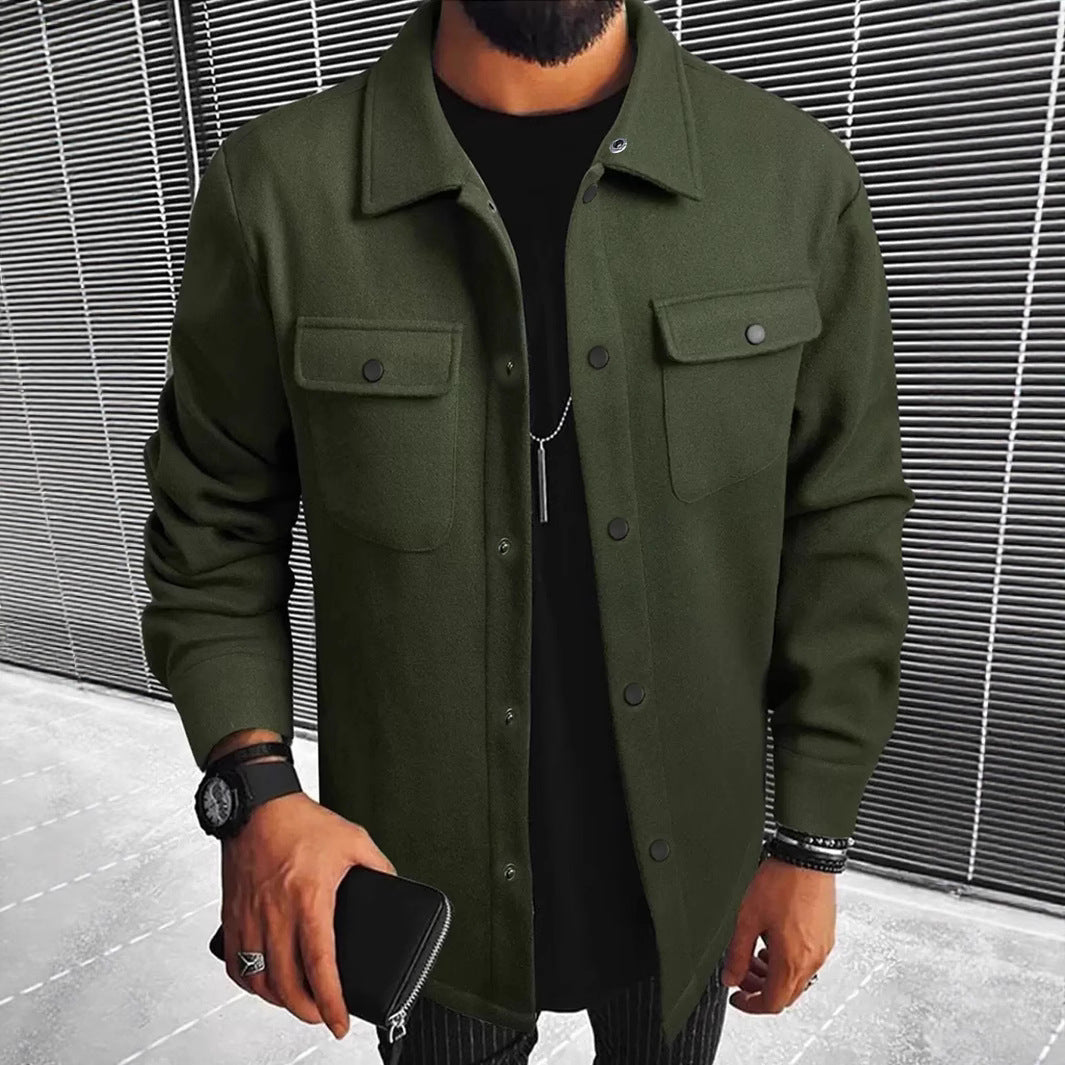 Herren Modische Hemdjacke mit praktischen Taschen