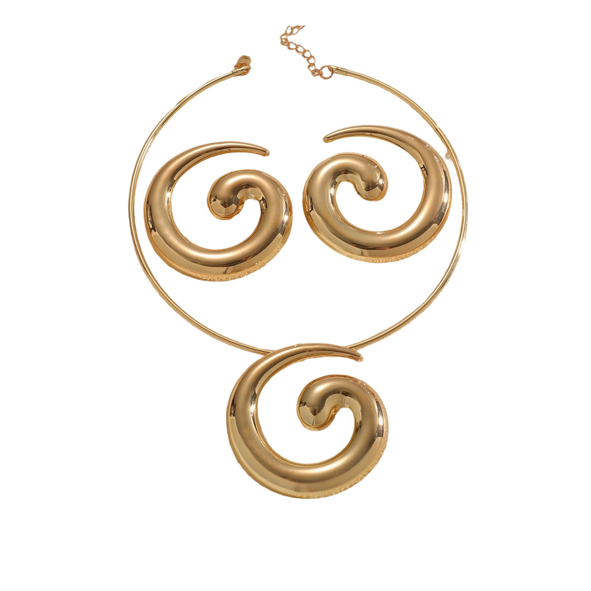 Damen Halskette mit elegantem spiralförmigem Anhänger Shop Nory