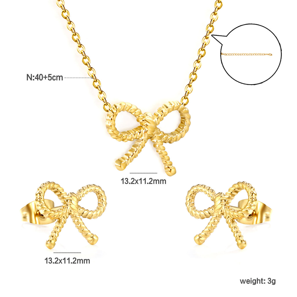 Damen Schmuckset mit verspieltem Schleifen-Motiv Shop Nory