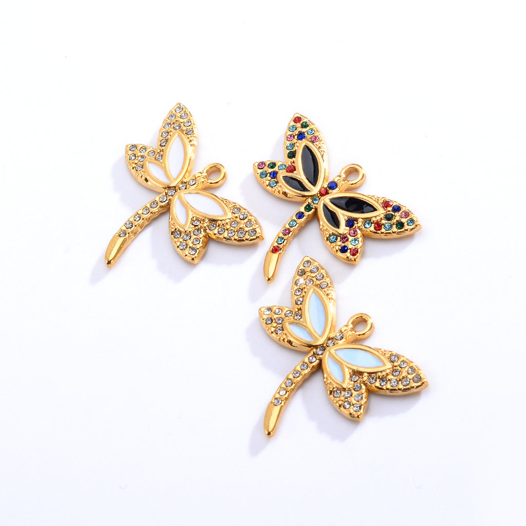 Damen Schmuckanhänger in Form eines eleganten Schmetterlings mit Kristallverzierung Shop Nory
