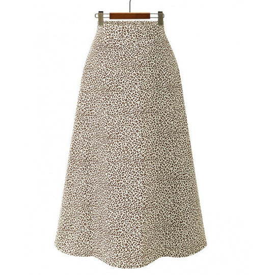 Damen hochtaillierter A-Linien Midirock aus Bouclé-Strick Shop Nory
