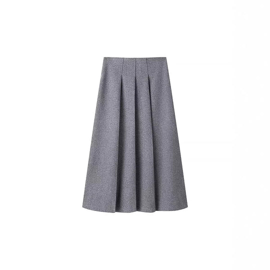 Damen Elegantes Wollmix-Kostüm mit tailliertem Kurzblazer und ausgestelltem Midirock Shop Nory