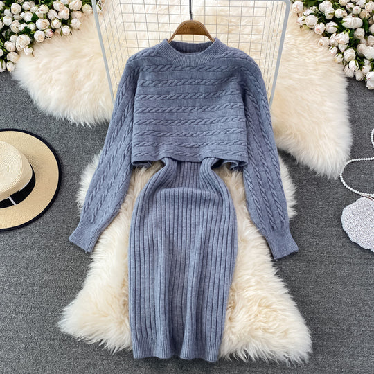 Damen Strickset mit Rippenstruktur Shop Nory