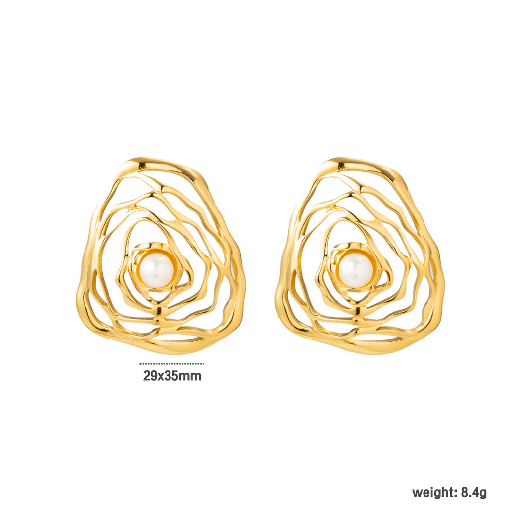 Damen Zierliche Blumen-Ohrstecker aus hochwertigem Edelstahl Shop Nory