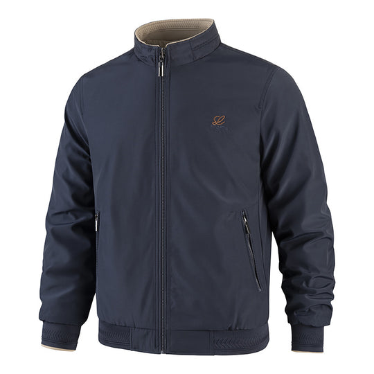 Herren Modische Freizeitjacke mit hohem Stehkragen und praktischen Taschen Shop Nory
