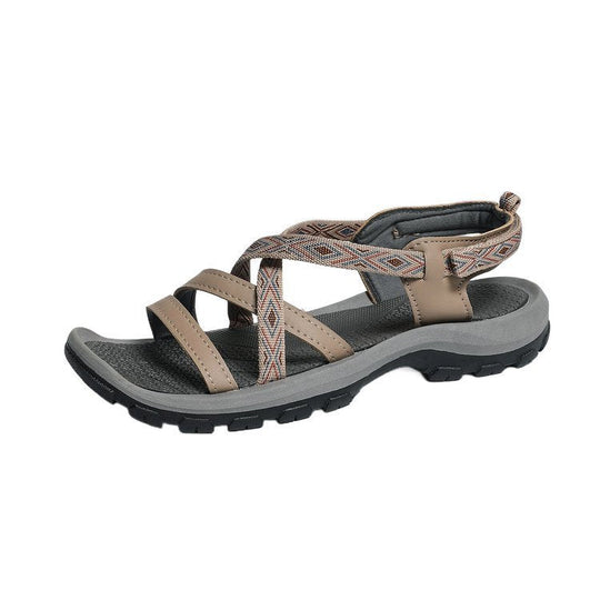Damen Sportliche Trekking-Sandalen mit verstellbarem Riemen und gepolsterter Sohle