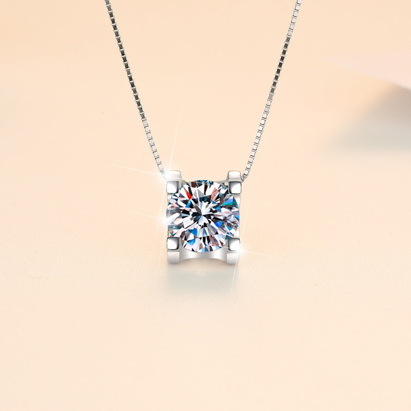 Damen elegante Halskette mit hochwertigem Kristallanhänger Shop Nory