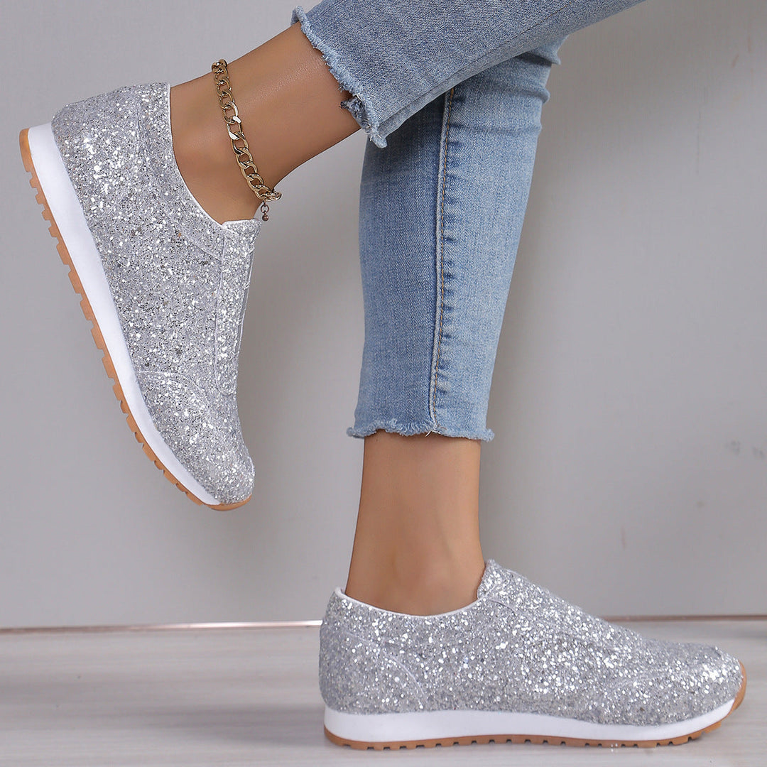 Damen Glitzernde Slip-On Sneakers